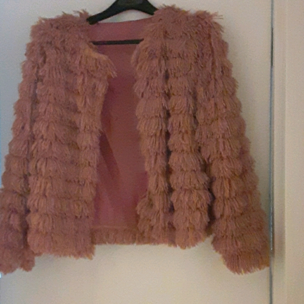 Fabulous layered faux fur jacket sizeSmall